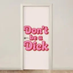 Tekst - Boodschap - Roze deurposter klein -3d_beige