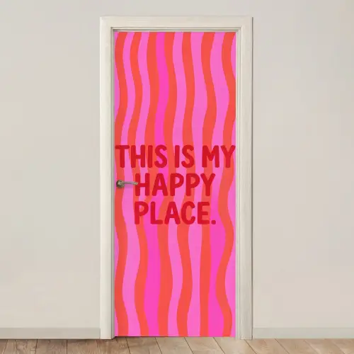Tekst - Modern - Kleurrijk deurposter klein -3d_beige
