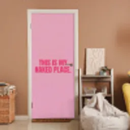 Tekst - Modern - Roze deurposter klein -sfeer1
