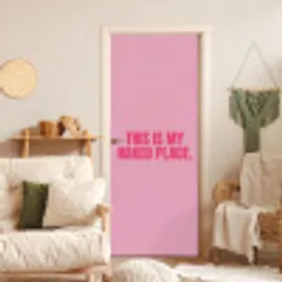 Tekst - Modern - Roze deurposter klein -sfeer2