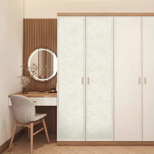 Textuur - Abstract - Beige deurposter klein 289 -sfeer3