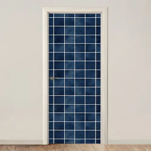 Tegel - Modern - Blauw deurposter klein 289 -3d_beige