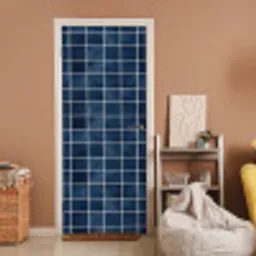 Tegel - Modern - Blauw deurposter klein 289 -sfeer1