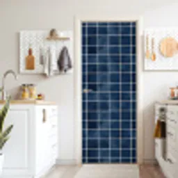 Tegel - Modern - Blauw deurposter klein 289 -sfeer5