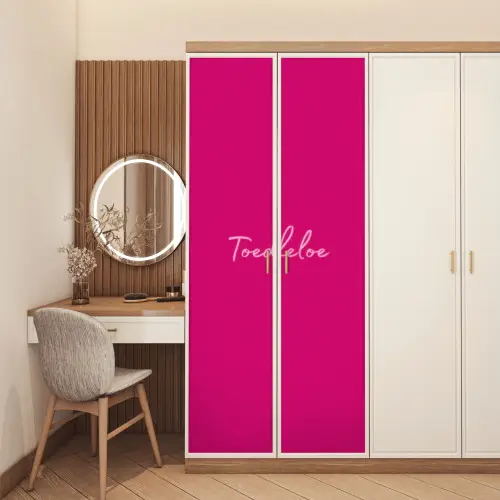 Toedeloe - Roze deurposter klein -sfeer3