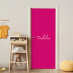 Toedeloe - Roze deurposter klein -sfeer4