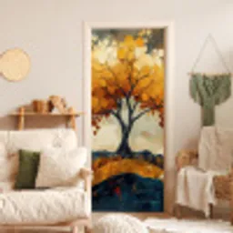 Boom - Natuur - Goud - Modern deurposter klein -sfeer2