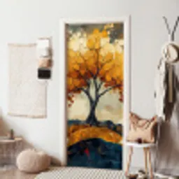 Boom - Natuur - Goud - Modern deurposter klein -sfeer6
