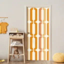 U-vorm - Retro - Oranje deurposter klein 289 -sfeer4