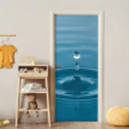 Waterdruppel - Water - Oppervlakte deurposter klein -sfeer4