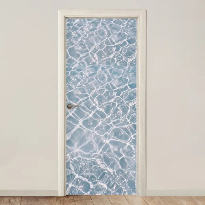 Water - Reflectie - Zonlicht deurposter klein -3d_beige