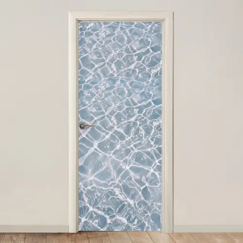 Water - Reflectie - Zonlicht deurposter klein -3d_beige