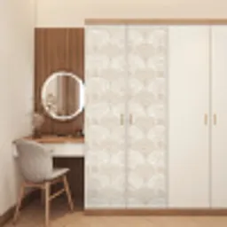 Golven - Structuur - Beige deurposter klein 289 -sfeer3