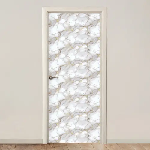 Wit - Goud - Marmer - Grijs deurposter klein 289 -3d_beige