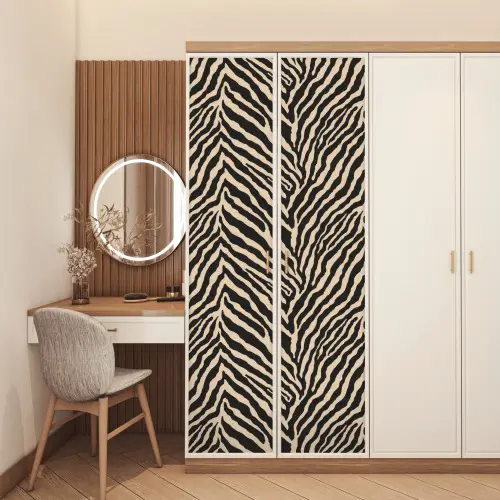 Zebra - Klassiek - Zwart deurposter klein 289 -sfeer3
