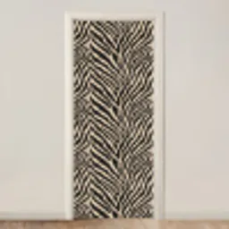 Zebra - Klassiek - Zwart deurposter klein 289 -3d_beige