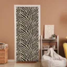 Zebra - Klassiek - Zwart deurposter klein 289 -sfeer1