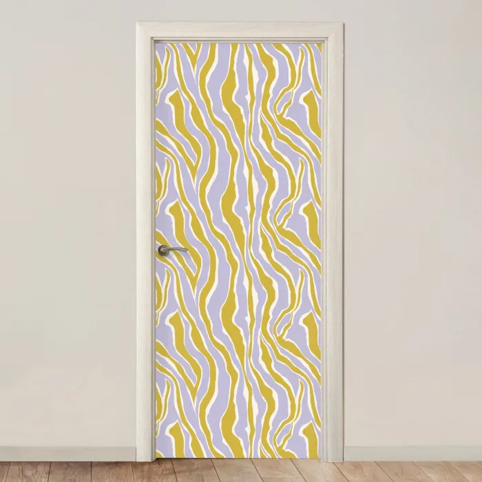Zebra - Modern - Meerkleurig deurposter klein 289 -3d_beige