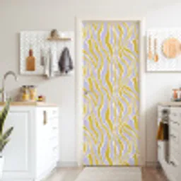 Zebra - Modern - Meerkleurig deurposter klein 289 -sfeer5