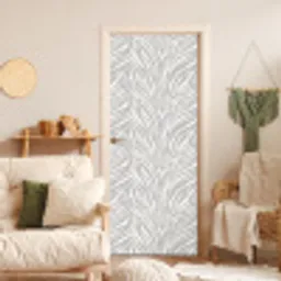 Zebra - Motief - Grijs deurposter klein 289 -sfeer2