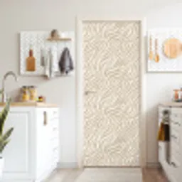 Zebra - Patroon - Beige deurposter klein 289 -sfeer5