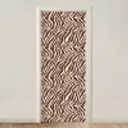 Zebra - Patroon - Zwart - Wit deurposter klein 289 -3d_beige