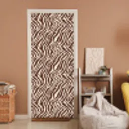 Zebra - Patroon - Zwart - Wit deurposter klein 289 -sfeer1