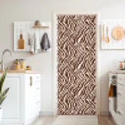 Zebra - Patroon - Zwart - Wit deurposter klein 289 -sfeer5