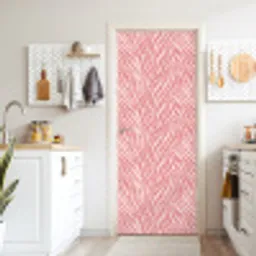 Zebra - Print - Roze deurposter klein 289 -sfeer5