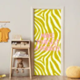 Zebraprint - Priority - Roze deurposter klein -sfeer4