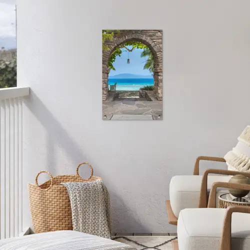 Een poort naar paradijs tuinposter los doek klein -sfeer8