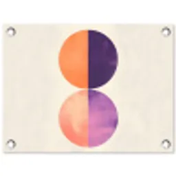 Abstract - Cirkels - Paars tuinposter los doek klein -3d