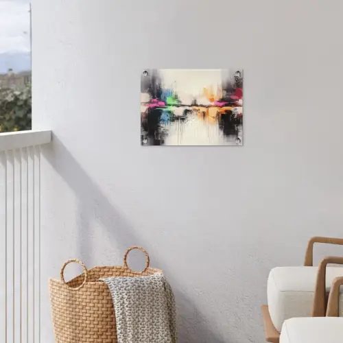 Abstract - Kleurexplosie - Landschap tuinposter los doek klein -sfeer8