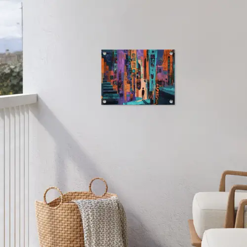 Abstract - Figuren - Kleurrijk tuinposter los doek klein -sfeer8