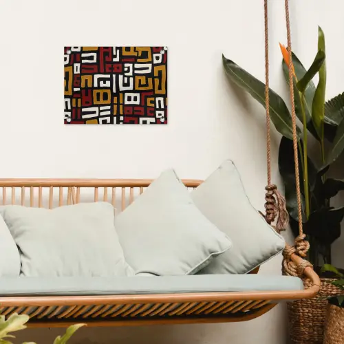 Abstract - Patroon - Rood tuinposter los doek klein -sfeer7