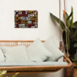 Abstract - Patroon - Rood tuinposter los doek klein -sfeer7