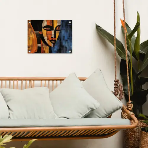 Abstract - Portret - Kleurvakken tuinposter los doek klein -sfeer7