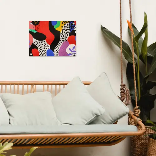 Abstract - Vormen - Kleuren - Stippen tuinposter los doek klein -sfeer7