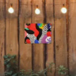 Abstract - Vormen - Kleuren - Stippen tuinposter los doek klein -sfeer1
