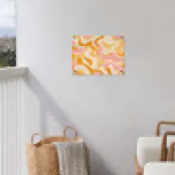 Abstract - Golvend - Oranje tuinposter los doek klein -sfeer8