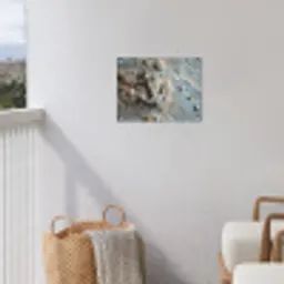 Anker - Hout - Schelpen - Zand tuinposter los doek klein -sfeer8