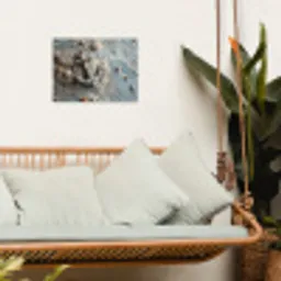 Anker - Hout - Schelpen - Zand tuinposter los doek klein -sfeer7