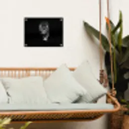 Dieren - Zwart - Luipaard - Wit - Wild tuinposter los doek klein -sfeer7