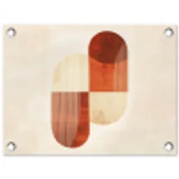 Bogen - Beige - Vormen tuinposter los doek klein -3d