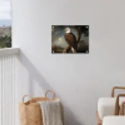 Zeearend - Tak - Wolken - Bruin tuinposter los doek klein -sfeer8