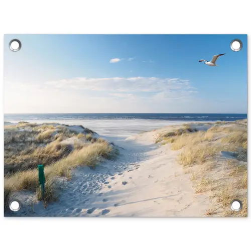 Strand en Zee tuinposter los doek klein -3d