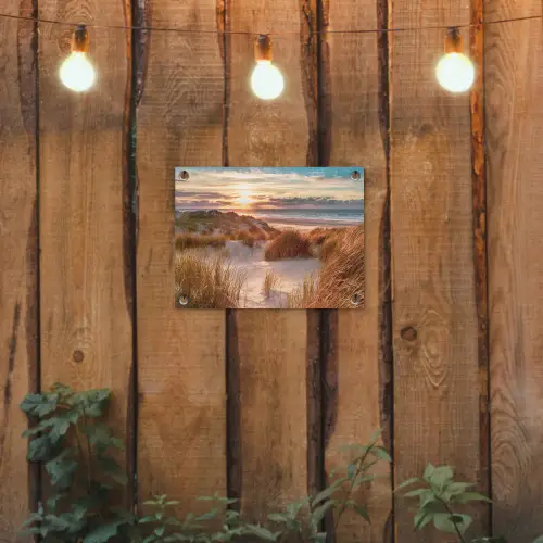 Strandduinen in het Avondlicht tuinposter los doek klein -sfeer1