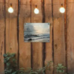 Strand - Zee - Zonsondergang tuinposter los doek klein -sfeer1