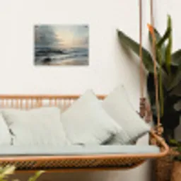 Strand - Zee - Zonsondergang tuinposter los doek klein -sfeer7