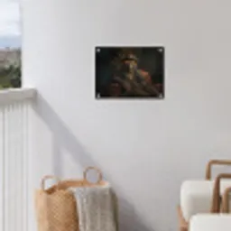 Beer - Bruin - Pak - Hoed tuinposter los doek klein -sfeer8